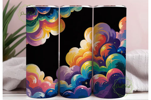 Dreamy Clouds Tumbler Wrap Sublimation PixelChick 