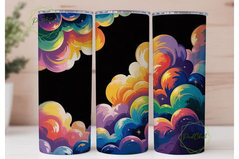 Dreamy Clouds Tumbler Wrap Sublimation PixelChick 