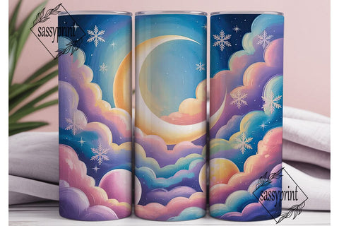 Dreamy Cloudscape 20oz Tumbler Wrap Sublimation sassyprint 