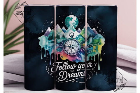 Dreamy Compass Nebula 20oz Tumbler Wrap Sublimation sassyprint 