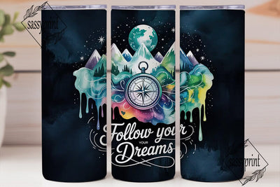 Dreamy Compass Nebula 20oz Tumbler Wrap Sublimation sassyprint 