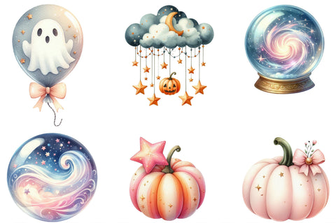 Dreamy Cute Halloween Clipart Sublimation SVGista 