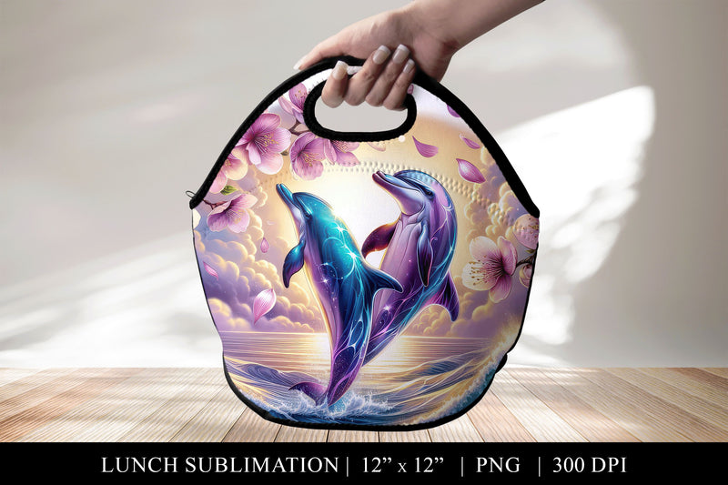 Dreamy Dolphins & Cherry Blossoms Sublimation BijouBay 