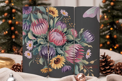 Dreamy Floral 20oz Tumbler Wrap Sublimation DesignSVG 
