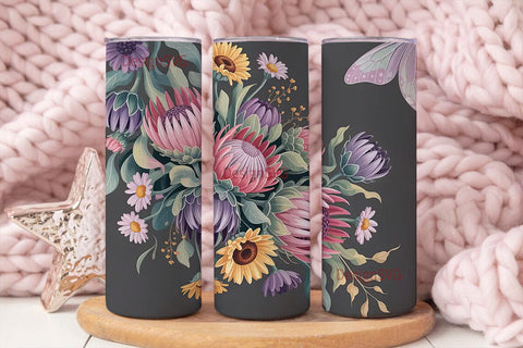 Dreamy Floral 20oz Tumbler Wrap Sublimation DesignSVG 