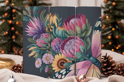 Dreamy Floral 20oz Tumbler Wrap Sublimation DesignSVG 