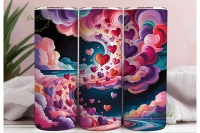 Dreamy Hearts Tumbler Wrap Sublimation PixelChick 