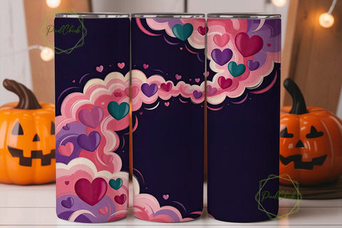 Dreamy Hearts Tumbler Wrap Sublimation PixelChick 
