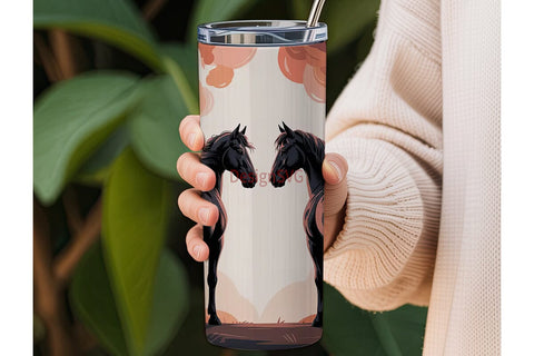 Dreamy Horses 20oz Tumbler Wrap Sublimation DesignSVG 