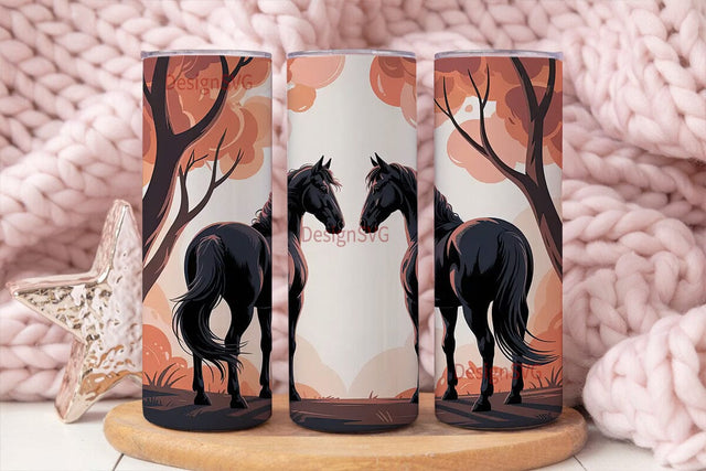 Dreamy Horses 20oz Tumbler Wrap Sublimation DesignSVG 