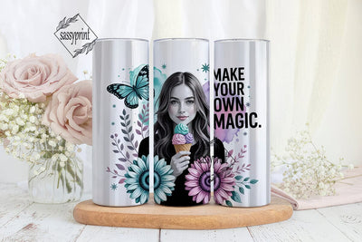 Dreamy Ice Cream Girl 20oz Tumbler Wrap Sublimation sassyprint 