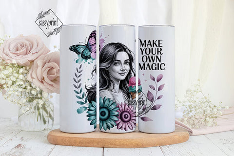 Dreamy Ice Cream Girl 20oz Tumbler Wrap Sublimation sassyprint 