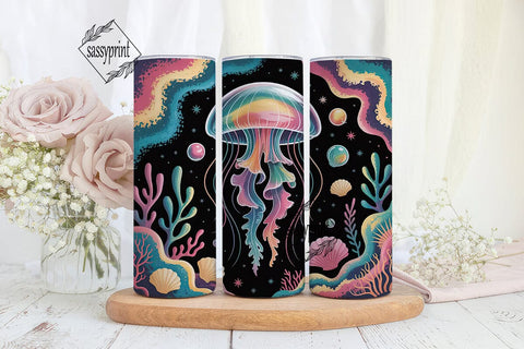 Dreamy Jellyfish 20oz Tumbler Wrap Sublimation sassyprint 
