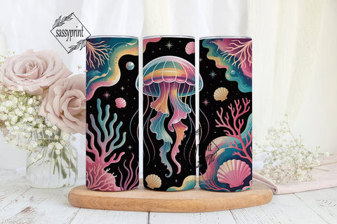 Dreamy Jellyfish 20oz Tumbler Wrap Sublimation sassyprint 