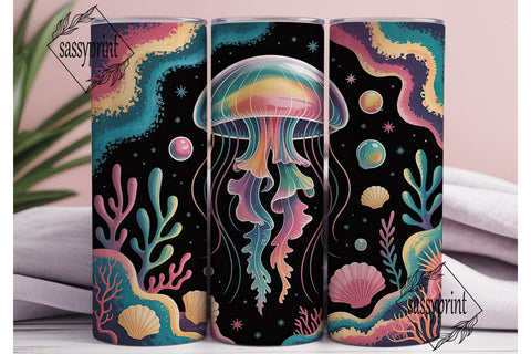 Dreamy Jellyfish 20oz Tumbler Wrap Sublimation sassyprint 