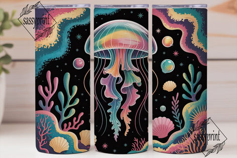 Dreamy Jellyfish 20oz Tumbler Wrap Sublimation sassyprint 