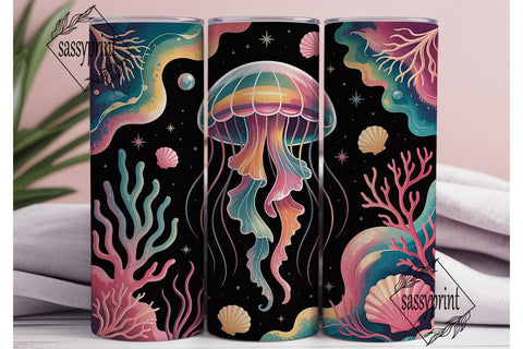 Dreamy Jellyfish 20oz Tumbler Wrap Sublimation sassyprint 