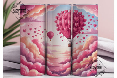 Dreamy Love Balloon Tumbler Wrap PNG Sublimation sassyprint 