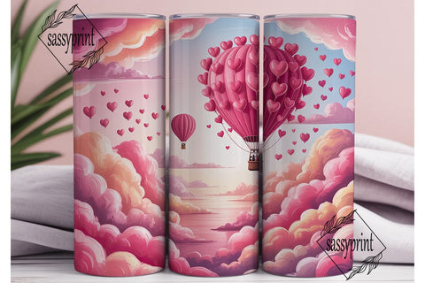 Dreamy Love Balloon Tumbler Wrap PNG Sublimation sassyprint 