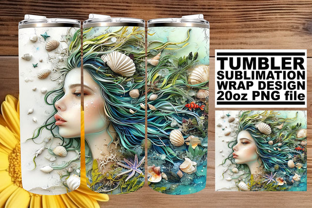 Dreamy Oceanic Siren Sublimation Pack Sublimation afrosvg 