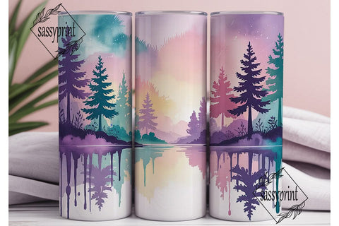 Dreamy Pastel Landscape 20oz Tumbler Sublimation sassyprint 