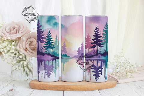 Dreamy Pastel Landscape 20oz Tumbler Sublimation sassyprint 