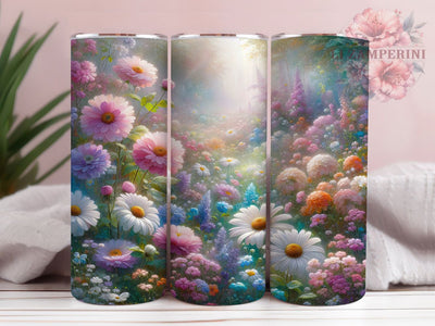 Dreamy Pink Floral Tumbler, Dreamy Pastel Tumbler, Stylish 20oz Wrap, Sublimation Design, Trendy Gift Idea, Pastel Garden Wrap, Botanical Floral Tumbler Sublimation Li Zamperini 