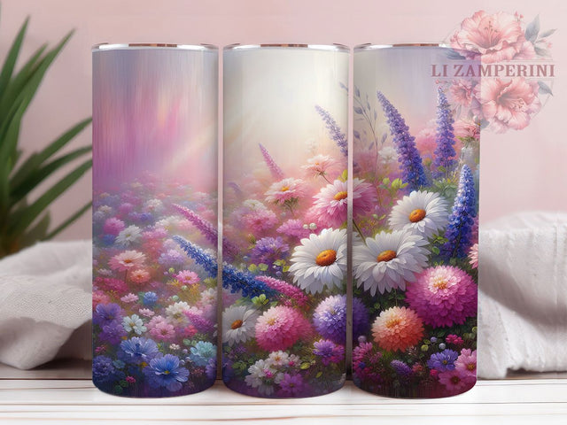 Dreamy Pink Floral Tumbler, Dreamy Pastel Tumbler, Stylish 20oz Wrap, Sublimation Design, Trendy Gift Idea, Pastel Garden Wrap, Botanical Floral Tumbler Sublimation Li Zamperini 