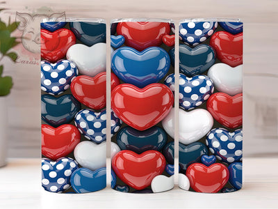 Dreamy Sky Blue Heart Tumbler, Romantic Cloud Pattern, Dreamy Love Design, 20Oz Sublimation Wrap, Elegant Valentine Art, Soft Heart Texture, Tumbler Sublimation Sublimation Lara' s Designs 