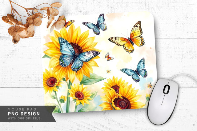 Dreamy Sunflower Glow Mousepad Sublimation Regulrcrative 