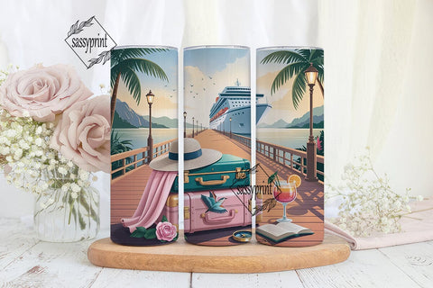 Dreamy Sunset Cruise Travel 20oz Tumbler Sublimation sassyprint 