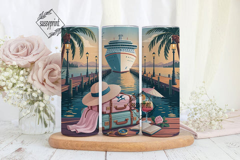 Dreamy Sunset Cruise Travel 20oz Tumbler Sublimation sassyprint 