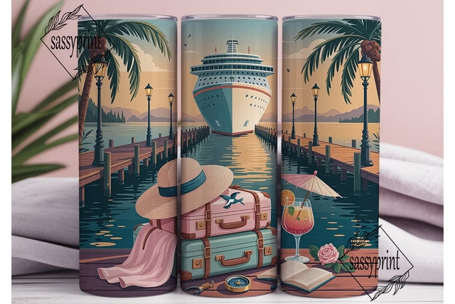 Dreamy Sunset Cruise Travel 20oz Tumbler Sublimation sassyprint 