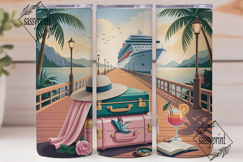 Dreamy Sunset Cruise Travel 20oz Tumbler Sublimation sassyprint 
