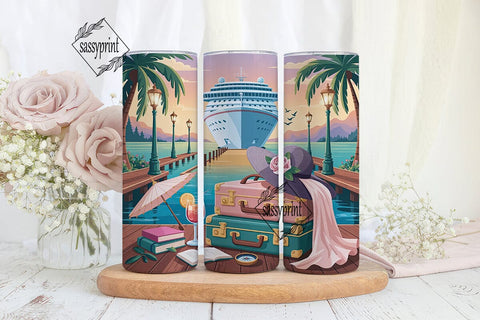 Dreamy Sunset Cruise Travel 20oz Tumbler Sublimation sassyprint 