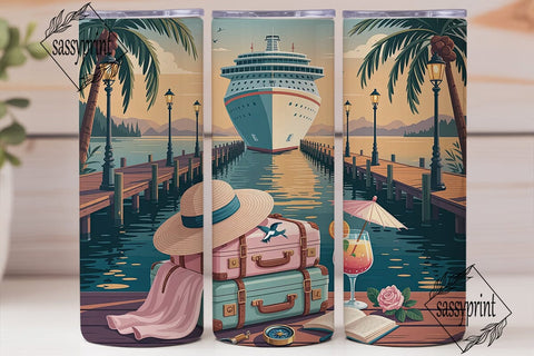 Dreamy Sunset Cruise Travel 20oz Tumbler Sublimation sassyprint 