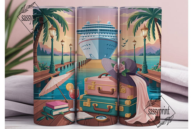 Dreamy Sunset Cruise Travel 20oz Tumbler Sublimation sassyprint 