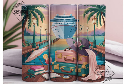 Dreamy Sunset Cruise Travel 20oz Tumbler Sublimation sassyprint 