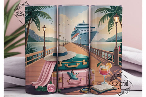 Dreamy Sunset Cruise Travel 20oz Tumbler Sublimation sassyprint 