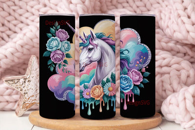 Dreamy Unicorn Tumbler Wrap Sublimation DesignSVG 