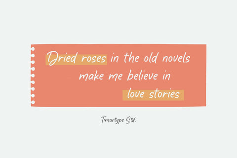 Dreamy Wallabies - Fun Quotable Handwritten Font Font Timur type 