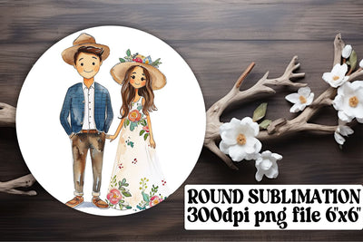 Dreamy Watercolor Wedding Ornaments Sublimation afrosvg 