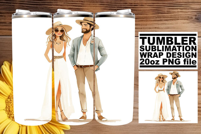 Dreamy Watercolor Wedding Tumbler: Everlasting Love 20oz Sublimation afrosvg 