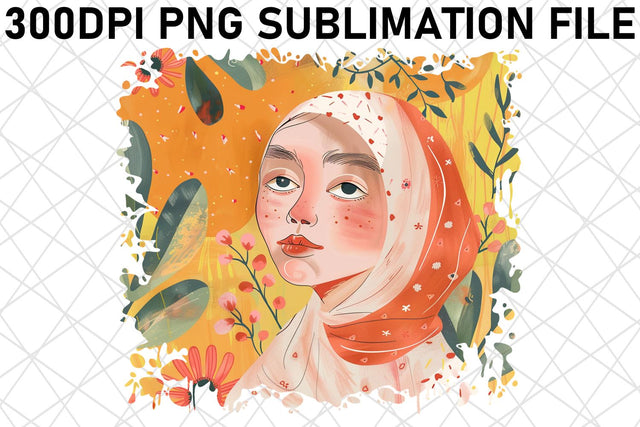 Dreamy Woman Portrait PNG Design - Sublimation Sublimation afrosvg 