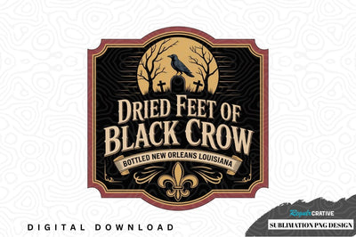 Dried feet of black crow sublimation png design Sublimation Regulrcrative 