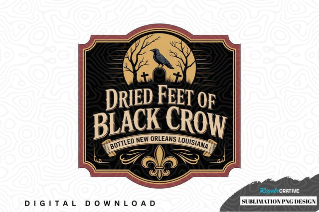 Dried feet of black crow sublimation png design Sublimation Regulrcrative 