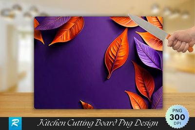 Dried Orange Leaves Cutting Board Sublimation Regulrcrative 