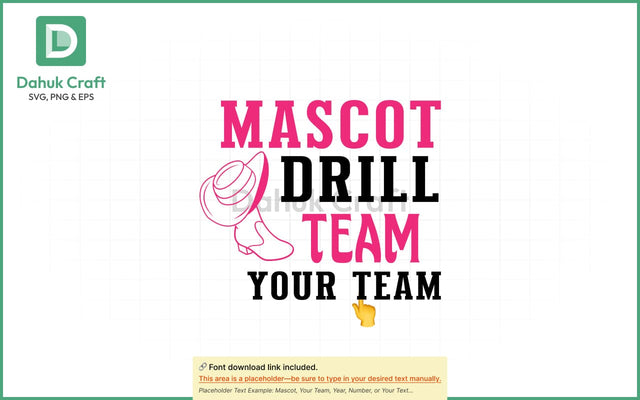 Drill Team Mascot SVG Custom Drill Team SVG PNG & EPS V2 SVG dahukdesign 