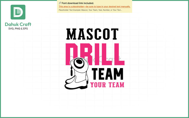 Drill Team Mascot SVG Custom Drill Team SVG PNG & EPS V3 SVG dahukdesign 