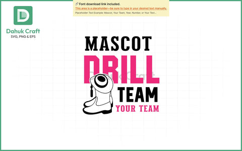 Drill Team Mascot SVG Custom Drill Team SVG PNG & EPS V3 SVG dahukdesign 